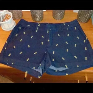Harper shorts with gold pineapple detail. Size medium